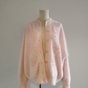 Pink Embellished Cardigan